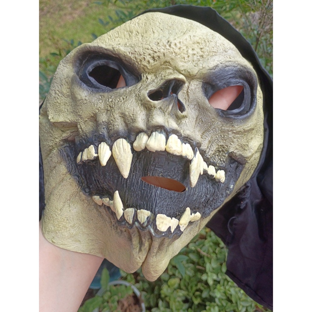 Vintage Grim Reaper Skull Mask Halloween Latex Hooded Sri Lanka